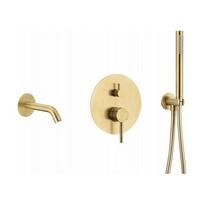Bateria bidetowa 5039-401-31 / KFA / MOZA /  ZESTAW WANNOWY PODTYNKOWY Z BATERIĄ 3 FUNKCYJNĄ, ZŁOTY SZCZOTKOWANY PVD / | 5907571505161 | 5907571505161