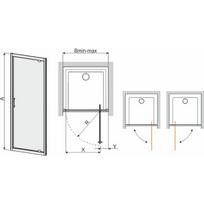 Sanplast Drzwi skrzydłowe DJ/TX5b 90cm (600-271-1050-38-371) | 600-271-1050-38-371 | 5907805342326