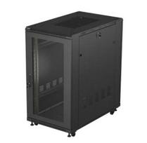 19-inch 22U 600x1000 black floor-standing rack cabinet with perforated doors (flat pack) | FF01-6022-23B | 5901969447170