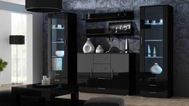 Cama display cabinet SOHO S1 black/black gloss | SOHOWITS1 CZ/CZ | 5903815003035