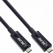 Kábel USB 3.2 Gen 2, Typ C CM/CM 5m, 10Gbps, PD 60W 20V3A, čierny, aktívny, optický | In35795A
