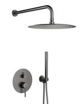 Zestaw prysznicowy KFA 5039-501-61 / MOZA / GUN METAL GREY PODTYNKOWY ZESTAW PRYSZNICOWY Z BATERIĄ 3 FUNKCYJNĄ | 5907571505659 | 5907571505659