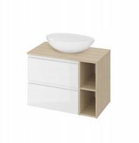 Cersanit SET B687: MODUO UMYW NIEREG 55, BLAT 80 DĄB, SZAFKA PODUM 60 BIAŁA, MODUŁ OTWARTY 20 DĄB WIRT (S801-444) | S801-444 | 5901771073314