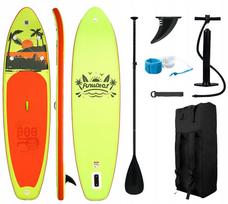 Bestway Zestaw Deska SUP Paddleboard do Pływania 7w1 Żółta KUBISPORT 335x84x15 cm | Kub_05-PB335-ZL | 8595727409684