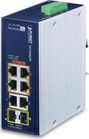 Switch Planet PLANET Industrial 4-Port GE 802.3at + 2 GE + 2 100/1000X SFP | IGS-824UPT | 4711605285421