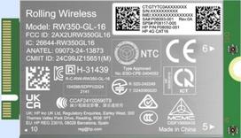 Modem HP 4G LTE Modem m.2 WWAN Cat 16 Mobile Broadband Cellular (compatible with WWAN-ready ProBook EliteBook 4 6 - G1i G1a - 13 14 16) | B8BD2AA | 0198990490229