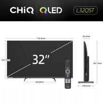 Telewizor CHiQ L32QST TV 32'', QLED, Full HD, Google TV, Frameless, Dolby Audio, dbx-tv, HDR 10 | L32QST | 8592344206221