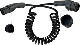 Kabel do ładowania samochodów InLine 22kW Type 2, 3-fazy 7,5m spiralny (16287S) | 16287S | 4043718316496