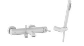 5034-520-44 / KFA / MOZA / BATERIA WANNOWA POZIOMA, ŚCIENNA!+ ZESTAW NATRYSKOWY PUNKTOWY PREMIUM, WHITE MAT / | 5907571505956 | 5907571505956