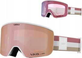 Gogle zimowe GIRO ELLA WHITE LX STRIPE (szyba VIVID ROSE GOLD 00% S3 + VIVID INFRARED 62% S1) (NEW 2024/2025) | GR-7162182 | 196178109802