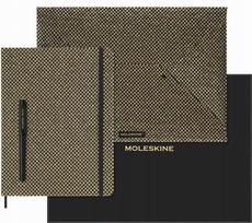 Moleskine Zestaw kolekcjonerski MOLESKINE Shine, teczka + pióro wieczne Kaweco + notes w linie, metaliczny złoty | MS-8858907 | 8056598858907