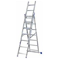 KASTOM DRABINA ALUMINIOWA  3x 9 STOPNI 150KG VHR | aw_1109107 | 5905935308700