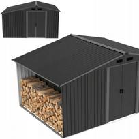 Saska Garden DOMEK OGRODOWY NARZĘDZIOWY METALOWY Z DREWUTNIĄ 308X245X202CM | 5902431076188 | 5902431076188