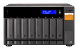 QNAP TL-D800S saugojimo diskų korpusas HDD / SSD aptvaras Juoda, Pilka 2.5/3.5"