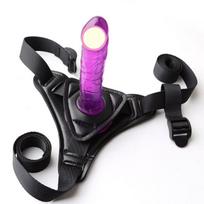 Falo imitatorius Dark Red Brand su diržu 13.5 cm, violetinis