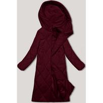 Ilga žieminė striukė su gobtuvu J.Style bordo spalvos (5M3173-1)