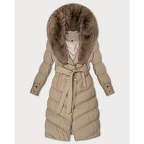 Žieminė striukė su kailine apykakle S'west smėlio (R8500-12)
