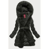 Žieminė moteriška striukė su kailiu chaki (2M-008)