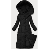 Žieminė moteriška striukė su diržu J Style juoda (5M3227-392)