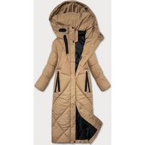 Žieminė moteriška striukė iki kelių J Style kupranugario spalvos (5M3232-84)