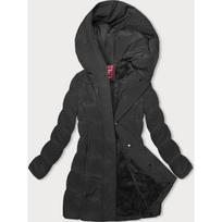 Žieminė striukė su gobtuvu juoda (2M-023)