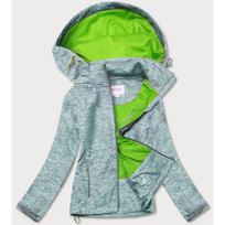 Moteriška sportinė softshell striukė pilkai žalios citrinos spalvos (DW-21605)