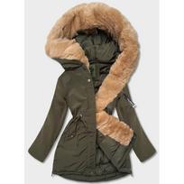 Moteriška žieminė parka chaki (CAN-588)