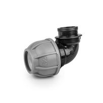 Jungtis alkūnė Bradas PE vamzdžiams 63mm / 2" vid.sr., PN10