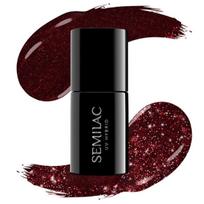 Hibridinis nagų lakas Semilac UV Hybrid, 393 Sparkling Black Cherry, 7 ml
