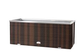 Lauko vazonas iš poliuretano su aliuminio metalo apdaila, 108 cm x 39 cm x 43 cm
