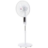 HOMCOM Pjedestalinis ventiliatorius 138cm Baltas ventiliatorius su laikmačiu, nuotolinio valdymo pultas, reguliuojamas aukštis, 3 greičiai, plienas