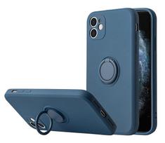 Vennus Silicone Ring dėklas telefonui skirtas Samsung Galaxy A22, mėlyna
