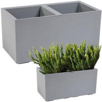 Gėlių klomba KARO 800x400x400 ECO perdirbtas betonas - pilka LA936-27 LAMELA