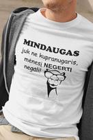 Vyriški marškinėliai „Mindaugas juk ne kupranugaris“, balti