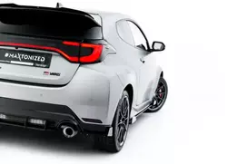 Maxton Design Street Pro Rear Side Splitters + Flaps Toyota GR Yaris Mk4 Facelift TOYA4FGRCNC-RSD1BRB+RSF1G