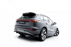 Maxton Design Rear Splitter (with vertical bars) Audi Q6 e-tron S-Line / SQ6 e-tron SUV / Sportback Mk1 AU-Q6-ETRON-SLINE-1-RD1G+RD2G