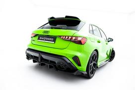 Maxton Design Rear Splitter (with vertical bars) V.1 Audi RS3 Sportback 8Y Facelift AU-RS3-8YF-SB-RD1G+RD4G