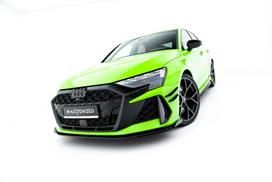 Maxton Design Street Pro Front Splitter + Flaps Audi RS3 Sportback 8Y Facelift AURS38YFSCNC-FD1B+FSF1G