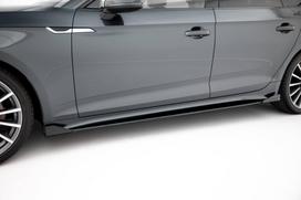 Maxton Design Street Pro Side Skirts Diffusers + Flaps Audi A5 Sportback F5 Facelift AUA52FSBCNC-SD1BRB+SF1G