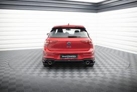 Maxton Design Rear Valance + Exhaust Ends Imitation Volkswagen Golf GTE / R-Line Mk8 / Mk8 Facelift VW-GO-8-GTI-RS2G+RS1RG+BLACK