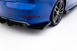 Maxton Design Street Pro Rear Side Splitters + Flaps Audi S3 Sedan 8V AUS33SCNC-RSD1BRB+RSF1G