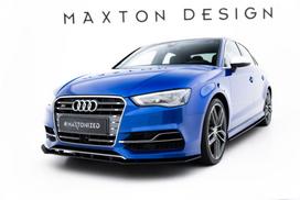 Maxton Design Street Pro Front Splitter Audi S3 / A3 S-Line Sedan 8V AUS33SCNC-FD1BRB