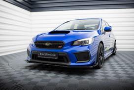 Maxton Design Street Pro Front Splitter + Flaps Subaru WRX STI Mk1 Facelift SUIM4FWRXSTICNC-FD1BRB+FSF1G