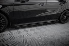 Maxton Design Street Pro Side Skirts Diffusers + Flaps Mercedes-AMG A35 W177 Facelift MEA177F35CNC-SD1BRB+SF1G