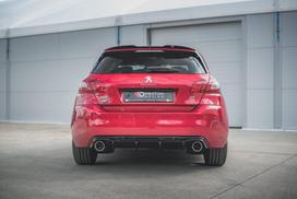 Maxton Design Rear Valance + Exhaust Ends Imitation Peugeot 308 GT Mk2 Facelift PE-308-2F-GT-RS1G+BLACK