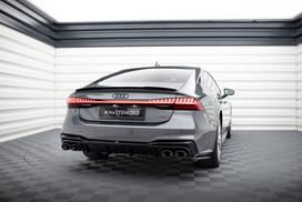 Maxton Design Rear Valance + Exhaust Ends Imitation Audi A7 S-Line C8 / S7 C8 / C8 Facelift / S7 Facelift AU-A7-C8-SLINE-RS1G+BLACK