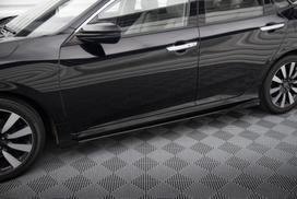 Maxton Design Street Pro Side Skirts Diffusers + Flaps Honda Civic Mk10 HOCI10CNC-SD1BRB+SF1G