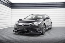 Maxton Design Street Pro Front Splitter + Flaps Honda Civic Sedan Mk10 HOCI10CNC-FD1BRB+FSF1G