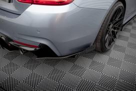 Maxton Design Street Pro Rear Side Splitters + Flaps BMW 435i Coupe M-Pack F32 BM4F32MPACKCNC-RSD1BRB+RSF1G