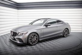Maxton Design Street Pro Side Skirts Diffusers + Flaps Mercedes-AMG C43 Coupe / Cabrio C205 Facelift / A205 Facelift MEC205F43CCNC-SD1BRB+SF1G